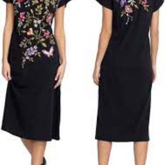 NWT Johnny Was SHERI RELAXED KNIT DRESS BLACK - Picture 3 of 8